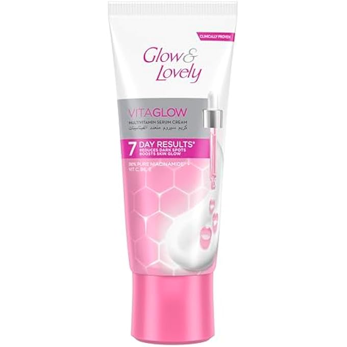 VITAGLOW MULTIVITAMIN SERUM CREAM, FACE CREAM, WITH 98% PURE NIACINAMIDE, VITAMINS C, B6 AND E, REDUCES DARK SPOTS & BOOSTS SKIN GLOW IN 7 DAYS, 75G